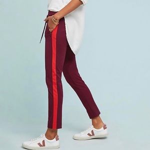 Anthropologie | Essential Slim Pant W Red Stripe